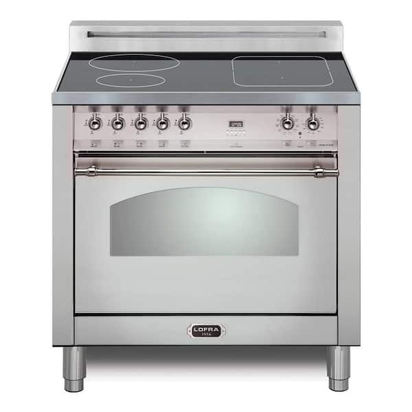 Dolcevita Series 30 in. 4 Elements Freestanding Induction Range in Stainless Steel with Chrome Trim
