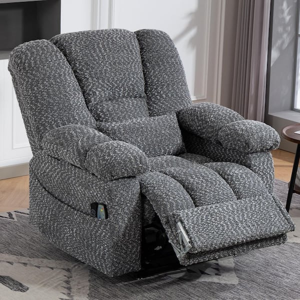 aisword Blue 27.5 in. Wide Chenille Oversized Power Lift Recliner