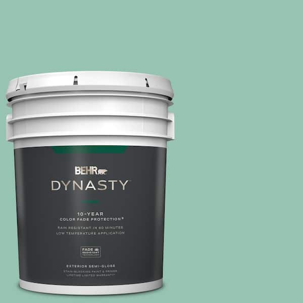 BEHR DYNASTY 5 gal. #M420-4 Jade Mountain Semi-Gloss Enamel Exterior Stain-Blocking Paint & Primer