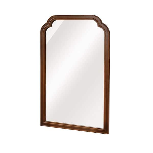 20.00 in. W x 30.00 in. H Rectangular Solid Wood Frame Wall Mount Bathroom Vanity Mirror in Black Walnut