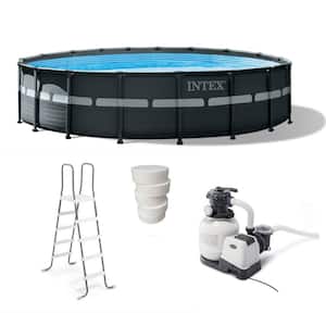 24 ft. x 52 in. Above Ground Pool Set with 3 in. Chlorine Tablets, Round