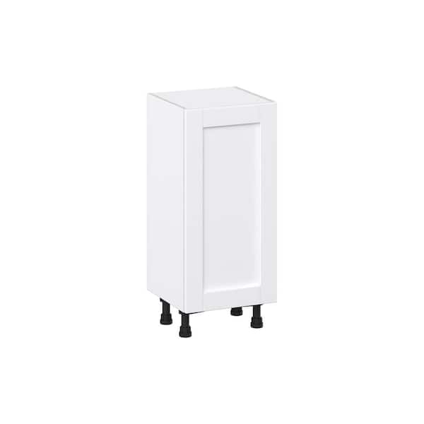 J COLLECTION Milton 15 in. W x 14 in. D x 34.5 in. H Assembled Shaker Base Kitchen Cabinet in Bright White with 3 Inner Drawers