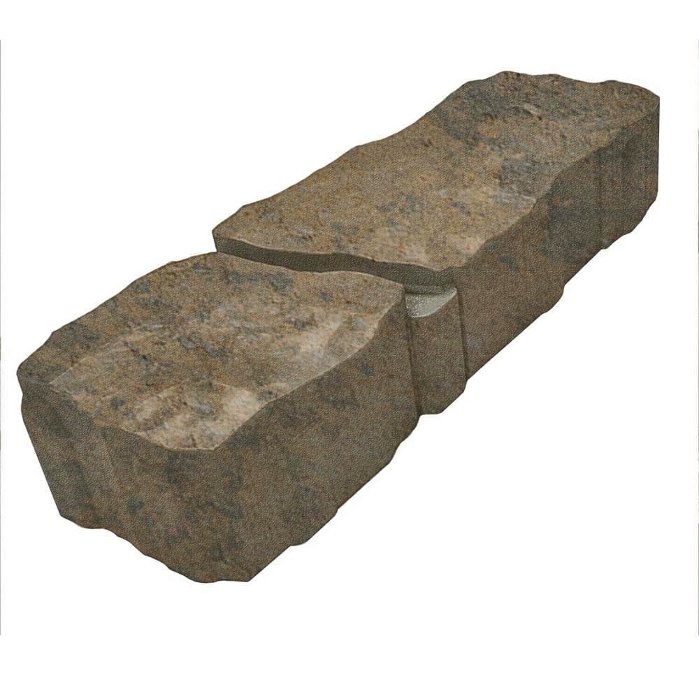 Pavestone Modular Pavestone Ladera 12 in. x 4 in. x 2.36 in. Rectangular Charcoal Tan ...