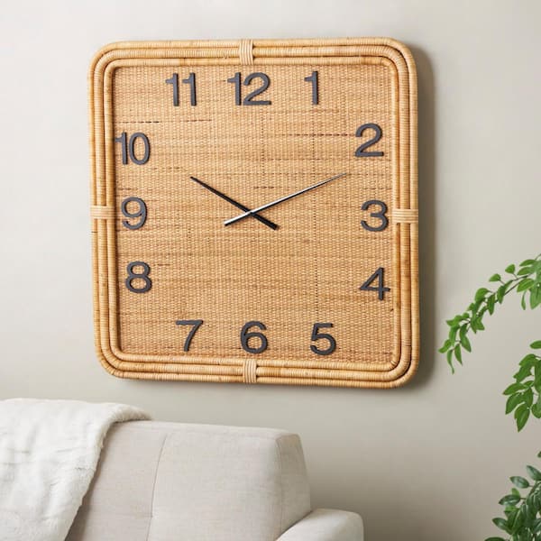 Vintage Elgin outlets Rattan Wall Clock / Elgin Wall Clock / Vintage Rattan Decor / Vintage Brown Decor / Quartz Wall Clock / Collectible Wall Clock