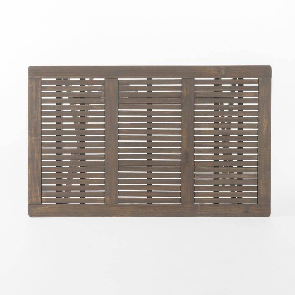Positano Acacia Wood Folding Outdoor Dining Table in Brown