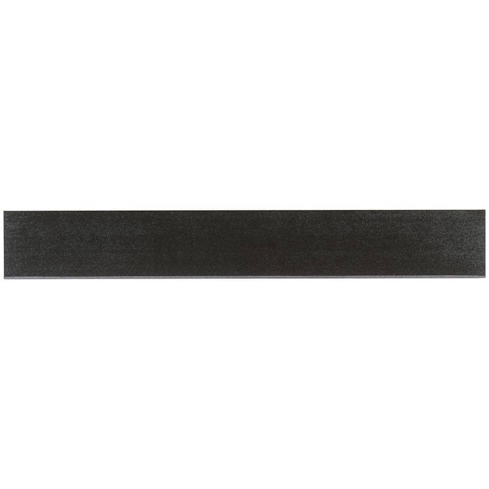 Large Format Matte Black Porcelain Rectangular Bullnose Tile