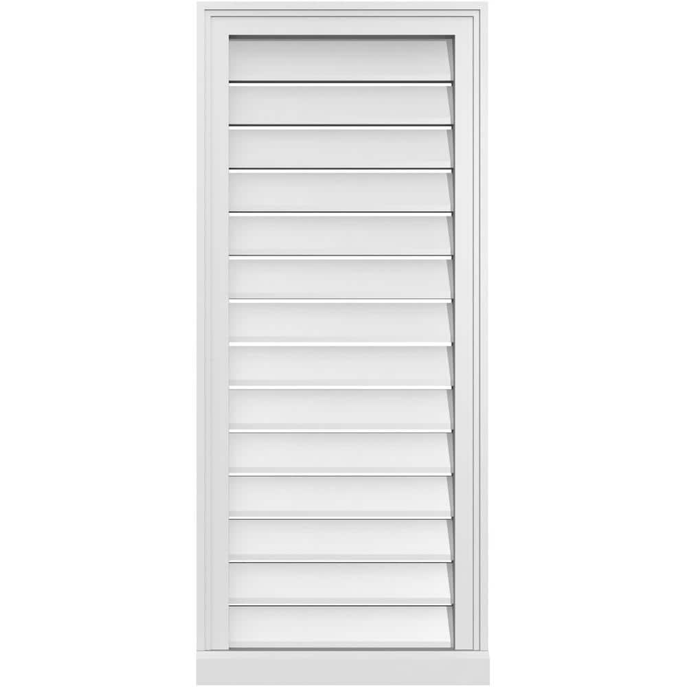 18 in. x 42 in. Vertical Surface Mount PVC Gable Vent: Functional with Brickmould Sill Frame price history on PriceWatchPro