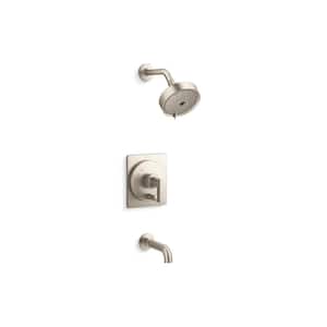 Castia By Studio McGee Rite-Temp Tub & Shower Faucet Trim Kit 2.5 GPM in Vibrant Brushed Nickel