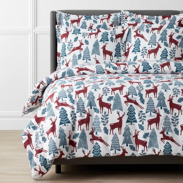 brushed cotton reindeer bedding