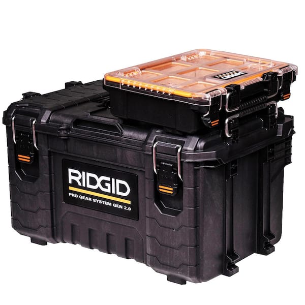 RIDGID Tool Small Parts Storage Box Organizer Pro Gear System Case