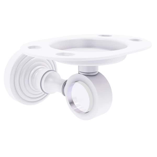 Allied Brass Pacific Grove Tumbler and Toothbrush Holder in Matte White