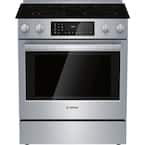800 Series 30 in. 4.6 cu. ft. Slide-In Electric Range with Self-Cleaning Convection Oven in Stainless Steel