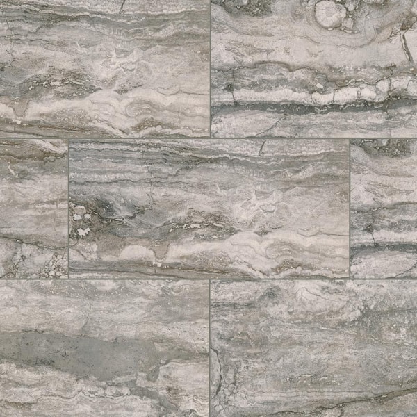 MSI Balmira Smoke 12 in. x 24 in. Matte Porcelain Marble Look Floor and Wall Tile (512 sq. ft./Pallet)