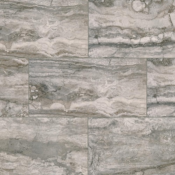 MSI Bernini Carbone 12 in. x 24 in. Matte Porcelain Stone Look Floor and Wall Tile (16 sq. ft./Case)