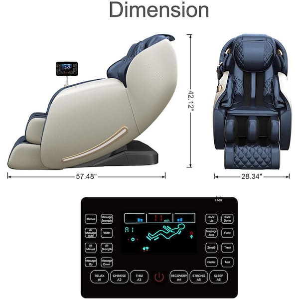 Nexus Zero Gravity SL Track Full Body Shiatsu Massage Recliner with Body  Scan BT