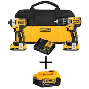 DEWALT 20V MAX XR Cordless Drill Impact 2 Tool Combo Kit ATOMIC