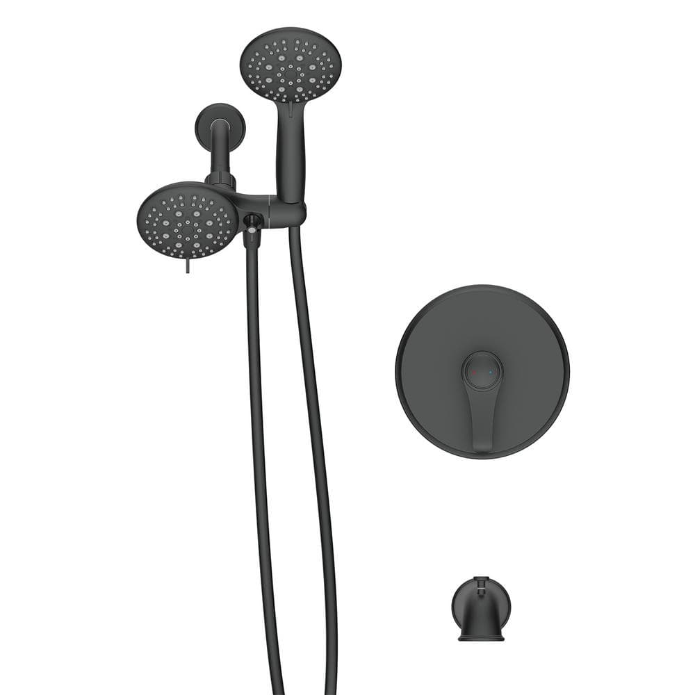Matte Black Multi-Head Wall Mounted Shower System