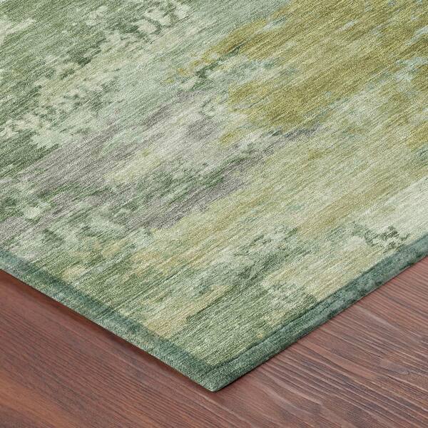 Chantille Machine Washable Indoor/Outdoor Abstract ACN2812 Aloe 10 ft. x 14 ft. Area Rug
