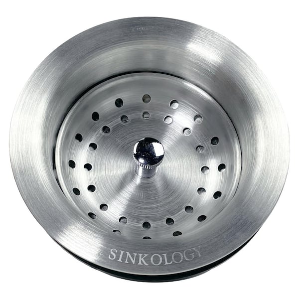 SINKOLOGY SinkSense 3.5 in. Heavy Duty Basket Strainer Drain with Post Style Basket in Stainless Steel