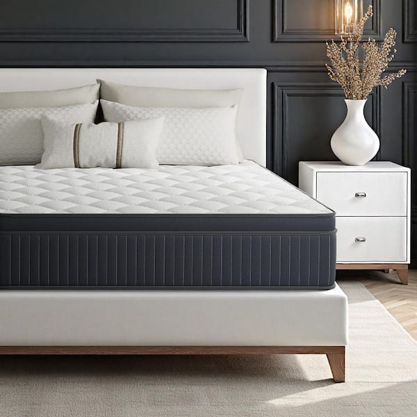 King Medium Hybrid Gel Memory Foam 12 in. Innerspring Support and Breathable with Cooling Gel Infused Mattress