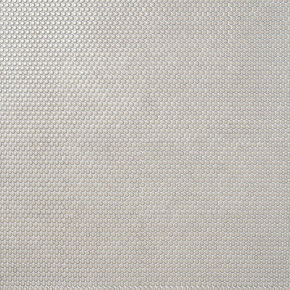 Wheat Grass Polished Ceramic Penny Round Mosaic Tile