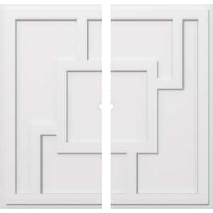 1 in. P X 12-1/2 in. C X 36 in. OD X 1 in. ID Knox Architectural Grade PVC Contemporary Ceiling Medallion, Two Piece