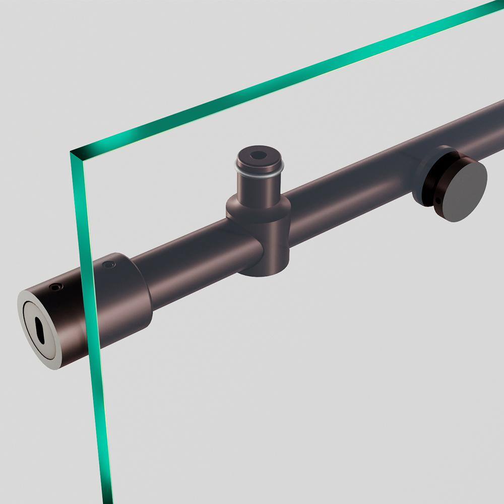 Eclipse 60" Oil Rubbed Bronze Frameless Sliding Shower Door