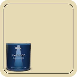 1 qt. #MQ3-42 Honey Mist One-Coat Hide Satin Enamel Interior Paint & Primer