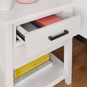 Stafford White 2-Drawer Nightstand (26 in. H x 22 in. W x 17 in. D)