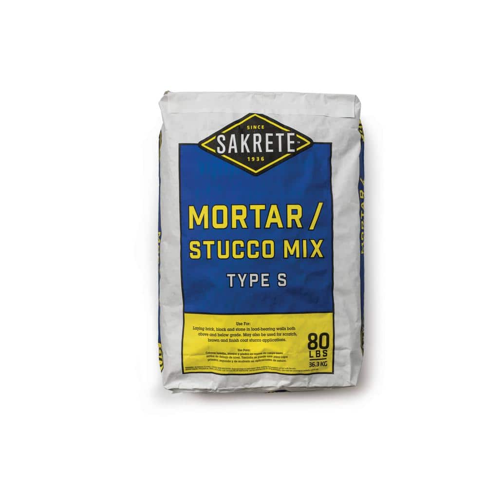 SAKRETE 80 lb. Gray Type S Mortar Mix65302880 The Home Depot