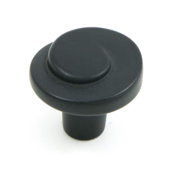Stone Mill Hardware Hawthorne 1-1/8 in. Matte Black Round Spiral Cabinet Knob