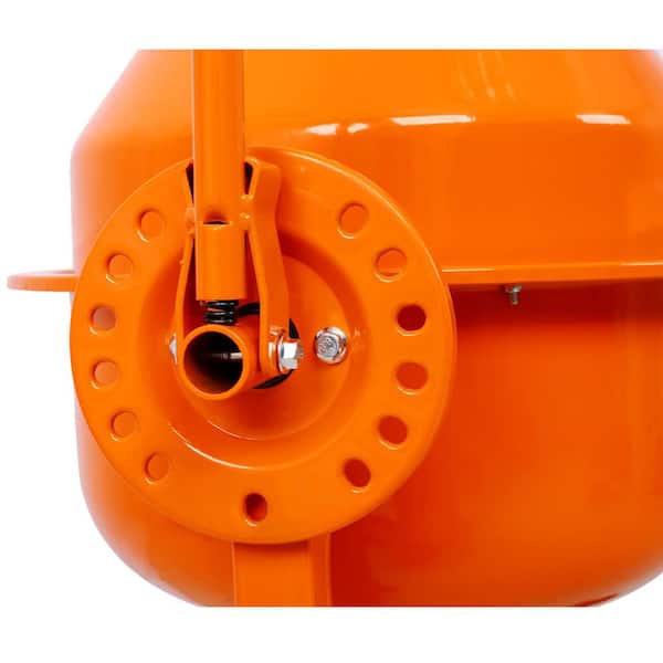 3 Cu. ft Electric Concrete Mixer Machine, Portable Power Cement Mixers for Mortar, Stucco and Fodder, Orange