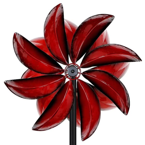 70 in. Red Metal Wind Spinner