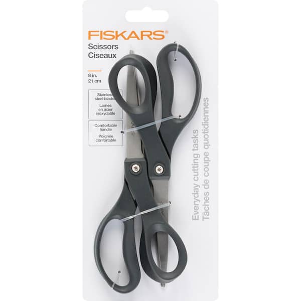 Fiskars 8 in. Everyday Scissors (2-Piece) 1067263 - The Home Depot