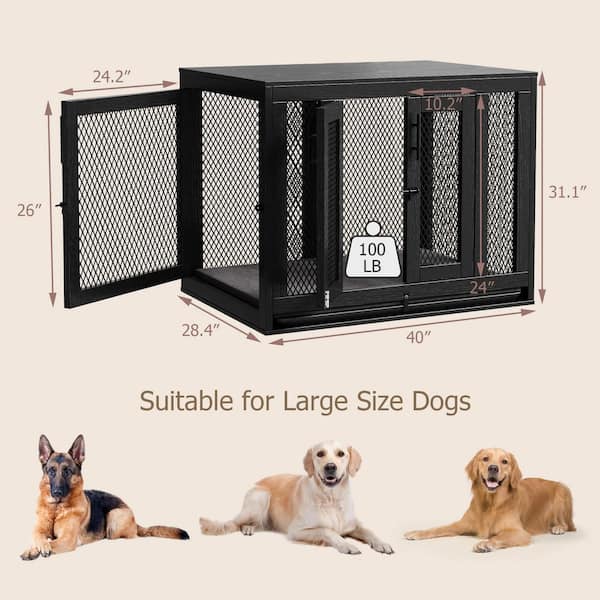 FUFU GAGA Indoor Heavy Duty Dog Crate with Cushion