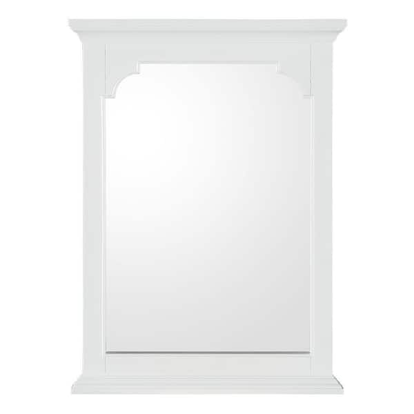 Home Decorators Collection Hayward 22 in. W x 30 in. H Single Framed Wall Hung Mirror in White