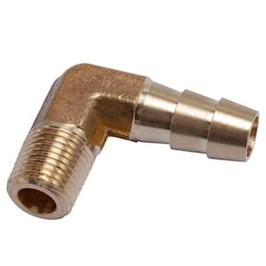 5/16 in. I.D. x 1/8 in. MIP Brass Hose Barb 90-Degree Elbow Fittings (5-Pack)