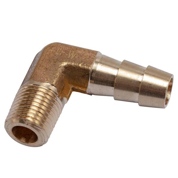 thumbnail image 2 of 2-Pack 5/16 Hose Barb X 1/2 Male NPT Brass Pipe Fitting – For Gas, Fuel, Water – PAKA TOOLS 2 of 6