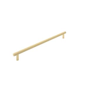 Hearst Collection 12 5/8 in. (320 mm) Textured Satin Brass Knurled Cabinet Bar Pull