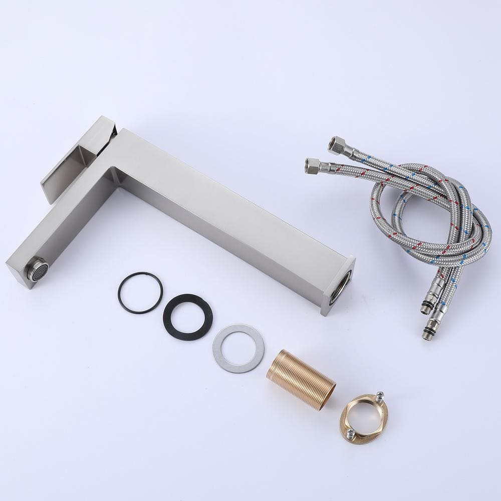 Brushed Nickel Single Handle Vessel Sink Bathroom Faucet