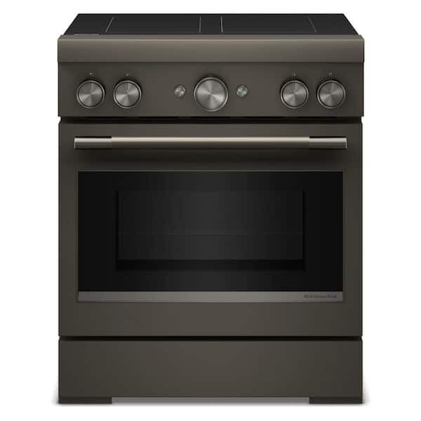30 in. 4 Elements Commercial-Style Induction Range in Black Ore with Air Fry