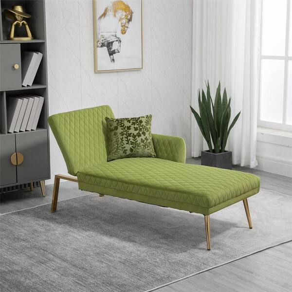 green chaise lounge sofa