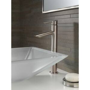 Compel Single Hole Single-Handle Vessel Bathroom Faucet in Stainless