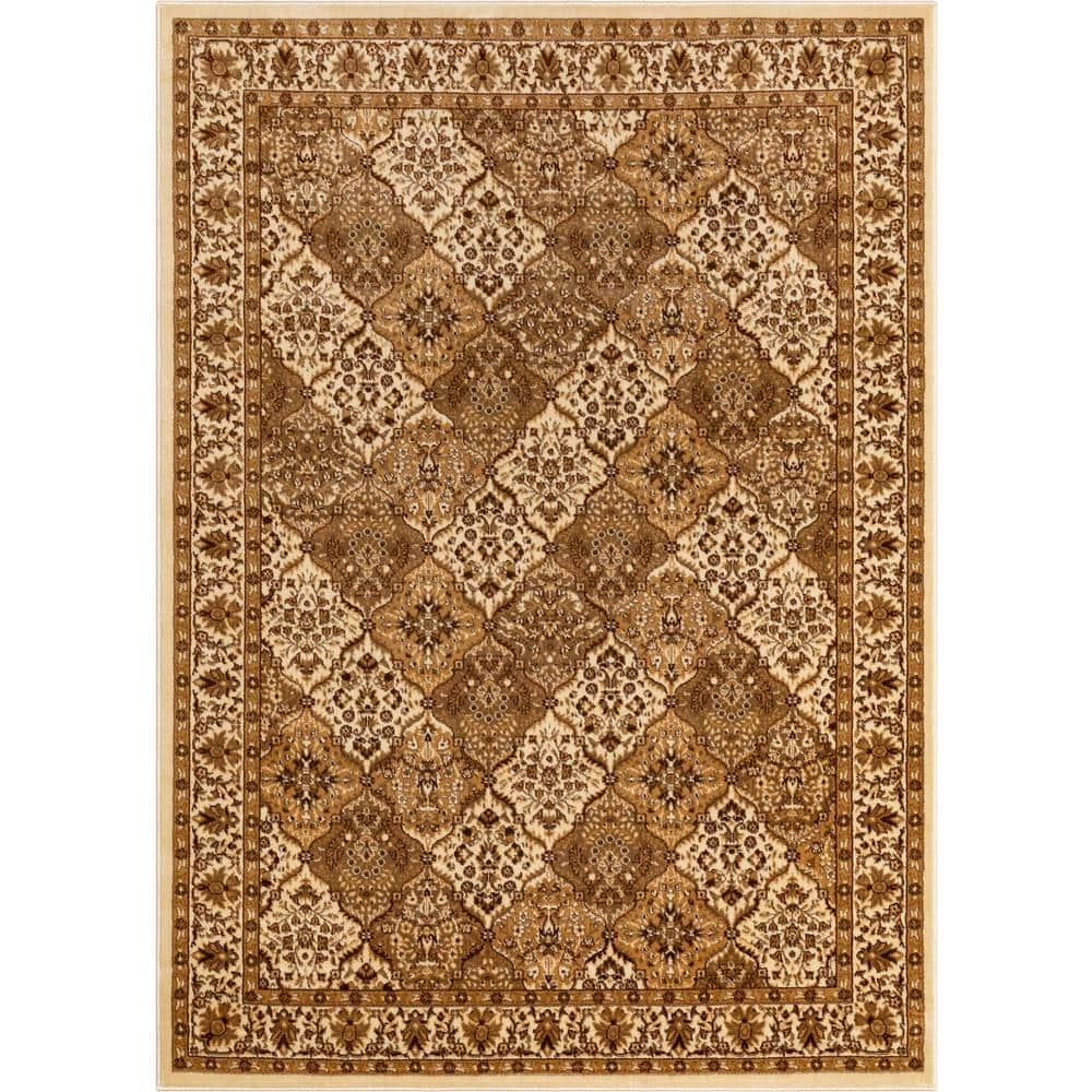 Barclay Pyla Traditional Oriental Persian Ivory 10 ft. 11 in. x 15 ft. Area Rug -  Well Woven, 54562T