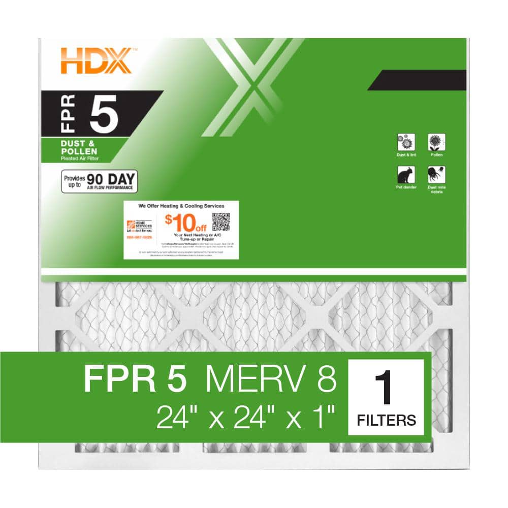 24 in. x 24 in. x 1 in. Standard Pleated Air Filter FPR 5, MERV 8 price history on PriceWatchPro