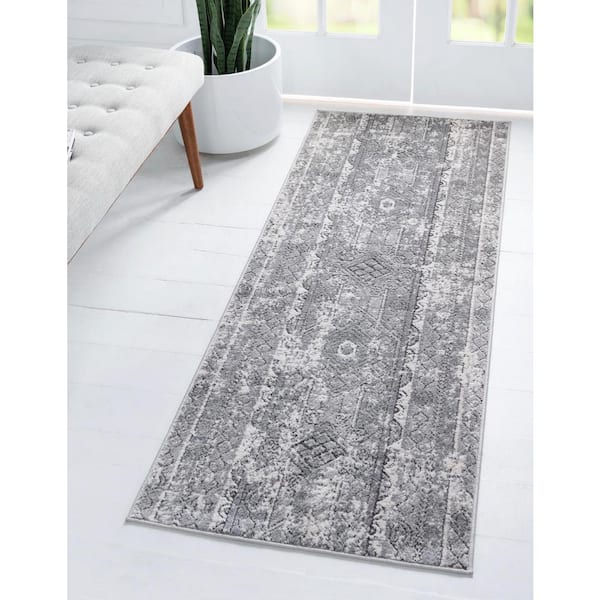 Portland Depoe Gray 2 ft. 2 in. x 6 ft. Runner Rug