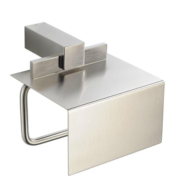 Ellite Single Post Toilet Paper Holder in Brushed Nickel