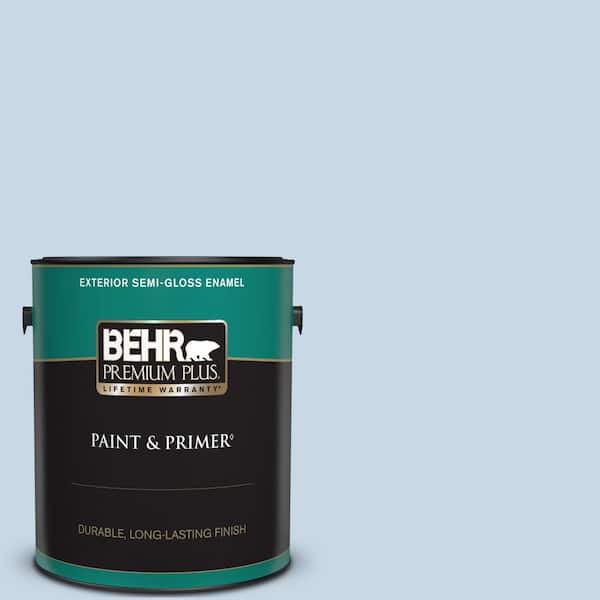 BEHR PREMIUM PLUS 1 gal. #580C-2 Lively Tune Semi-Gloss Enamel Exterior Paint & Primer