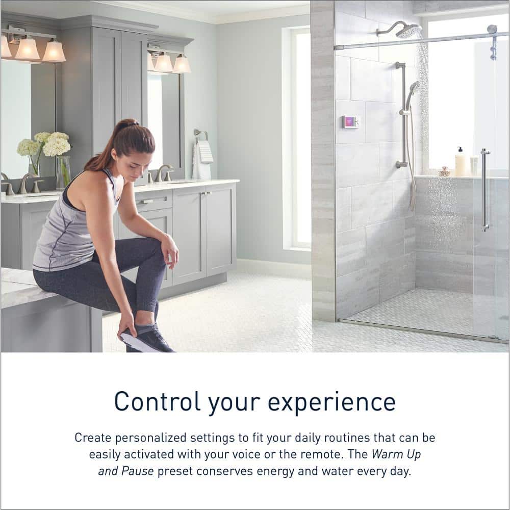 Matte Black Wall-Mounted Digital Shower Controller with LCD Screen