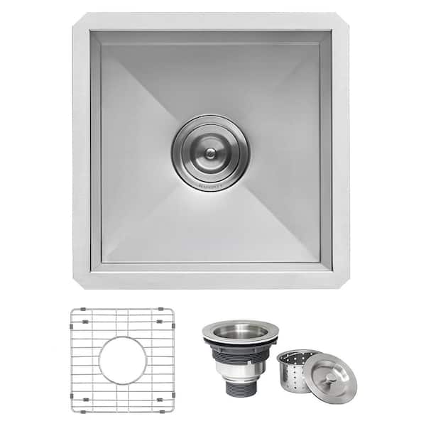 Ruvati Nesta 13 in. Undermount SIngle Bowl 16-Gauge Stainless Steel Bar Prep Kitchen Sink